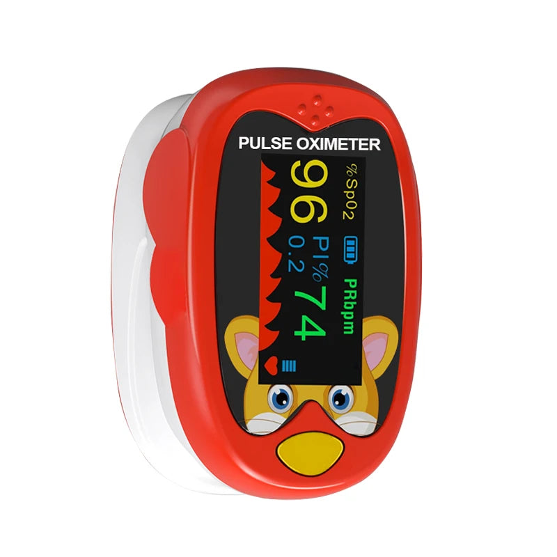 Handheld Finger Pulse Oximeter for Kids – LED TFT Screen, USB Blood Oxygen Monitor for Babies and Pediatrics