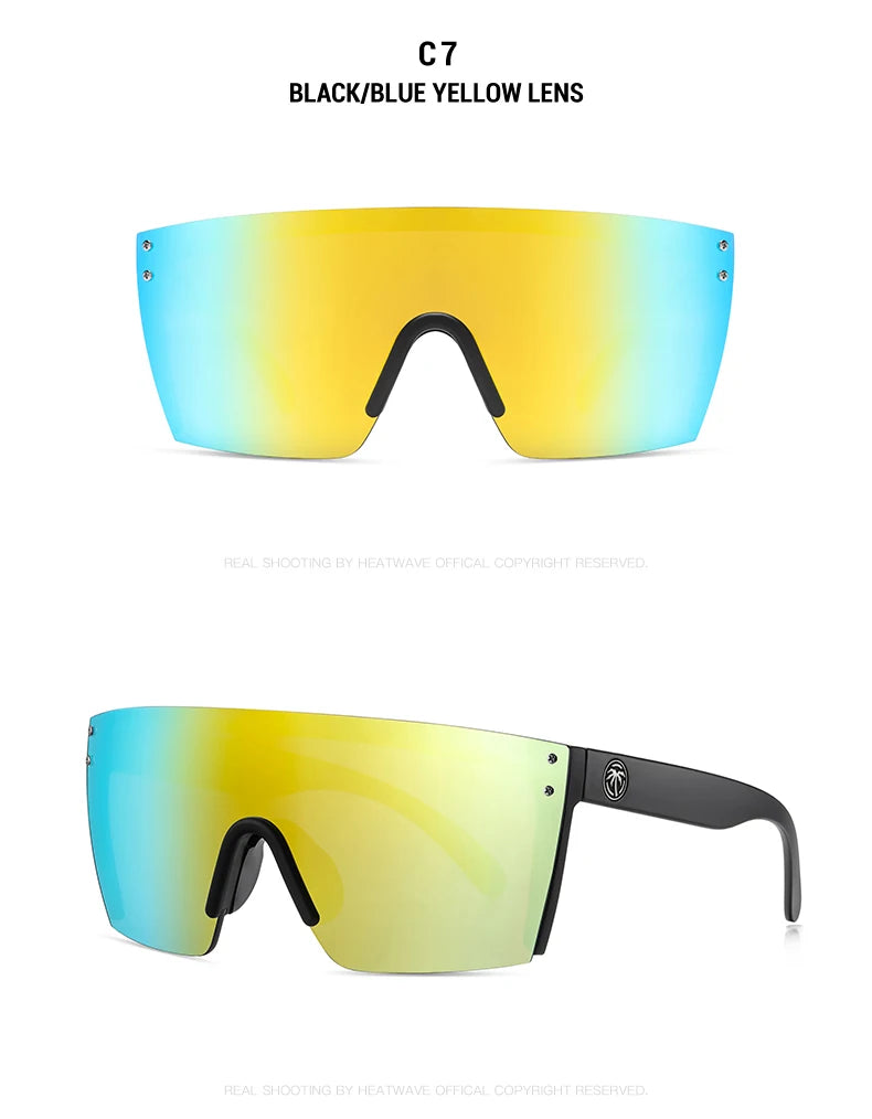 NEW Luxury Brand Mirrored Polarized Sunglasses — Men’s Sport Goggles with UV400 Protection & Case