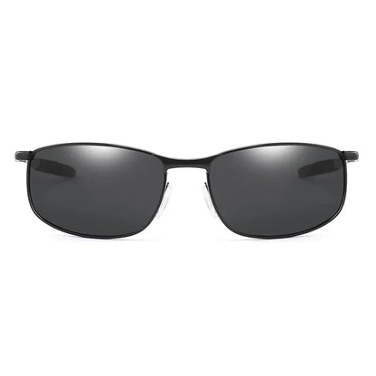 Photochromic Men’s Polarized Sunglasses – Metal Square Frame, UV400 Protection for Driving, Sports & Cycling
