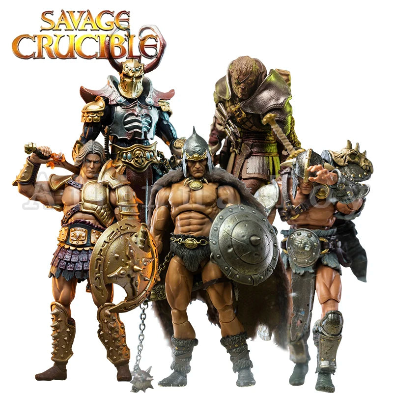 Harbinger Studios 1/12 7-Inch Action Figure – Savage Crucible Wave 2 Jaeger Nashom Krieger Whoman Barbarian Anime Model Gift
