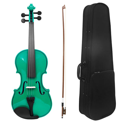IRIN Acoustic Violin V-10 - Solid Wood Fiddle String Instrument Set with Case, Bow & Accessories for Beginners and Students