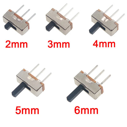 20PCS SS12D00 Mini Slide Switches - 3-Pin 1P2T ON/OFF Toggle Switch 2 Position for Electronics Projects