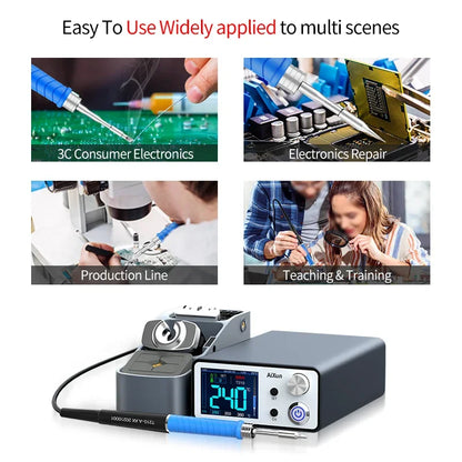 AIXUN T3A/T3B Intelligent Soldering Station – Rework Station for PCB & BGA Soldering with T115/T210/T245/T12 Tools