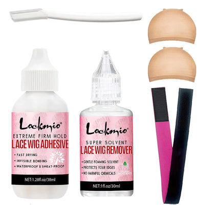 Waterproof Wig Glue Adhesive Kit - Lace Front Toupee Bonding Glue & Remover for Beginners