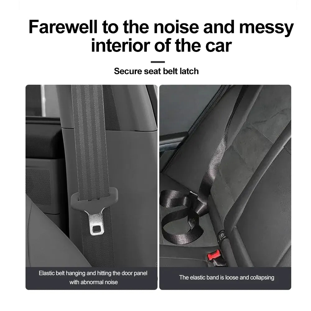 Adjustable Magnetic Car Seat Belt Holder: Anti-Wear Stabilizer Clip for Auto Seat Safety - Interior Supplies Accessory