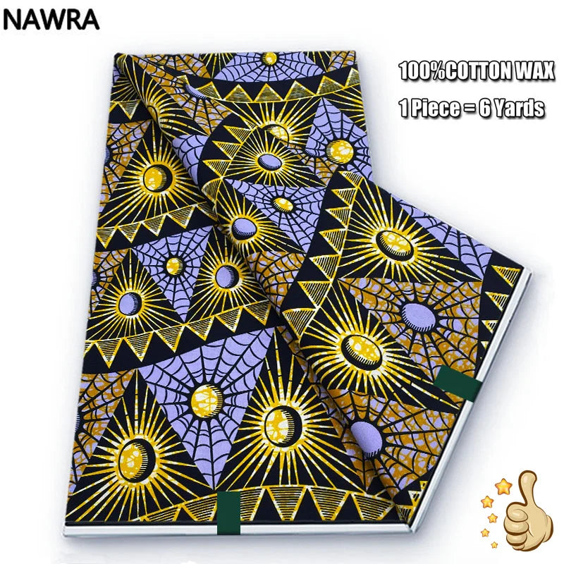 100% Cotton African Wax Print Fabric - High Quality Original Real Wax Ankara Batik Pagne Nigeria Style Sewing Fabric