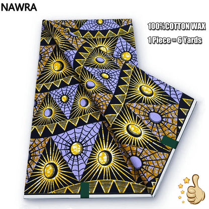 100% Cotton African Wax Print Fabric - High Quality Original Real Wax Ankara Batik Pagne Nigeria Style Sewing Fabric