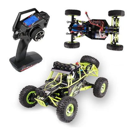WLtoys 12428 1:12 RC Racing Car — 4WD High-Speed Off-Road Remote Control Buggy with LED Light, Alloy Climbing Truck, Boys & Kids Gift