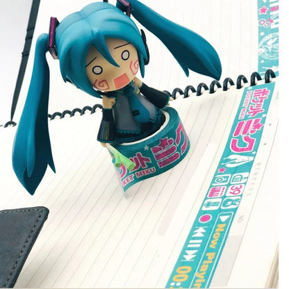 Hatsune Miku Anime Washi Tape — Waterproof Cartoon Paper Tape for Crafts, School Stationery & Gifts