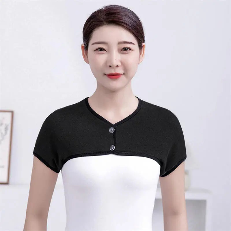 Back & Shoulder Support Brace – Men & Women Shoulder Warmer Wrap for Rotator Cuff Pain & Chronic Inflammation Relief