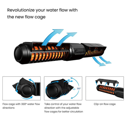 Jump MJ-GF308/316 Saltwater Aquarium Gyre Flow Pump – Coral Reef Wave Maker with Colorful Controller