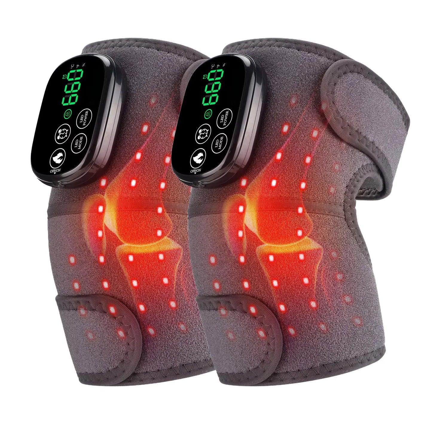 660nm 850nm Infrared Knee Pad - 3-in-1 Heated Joint Massager for Knee, Shoulder and Elbow Support