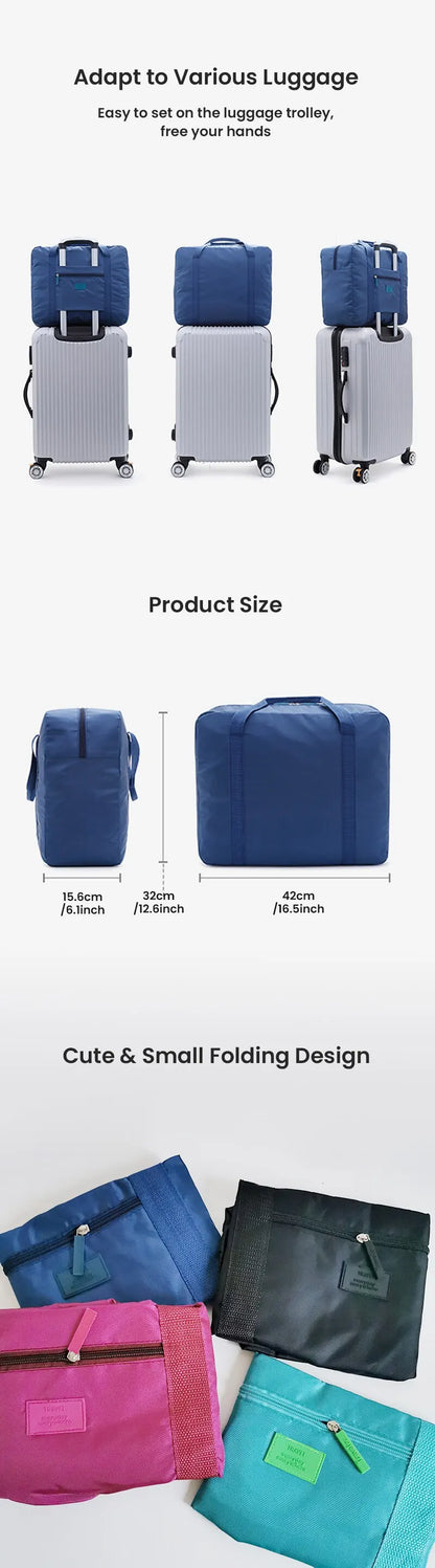 Fashion Foldable Travel Duffel Bag — Lightweight Weekender Tote for Men & Women, Carry-On Luggage Bag