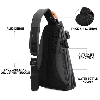 Anti-Theft Crossbody Sling Bag - Small Backpack for Men & Women | One Shoulder Chest Bag for Hiking, Biking, Travel