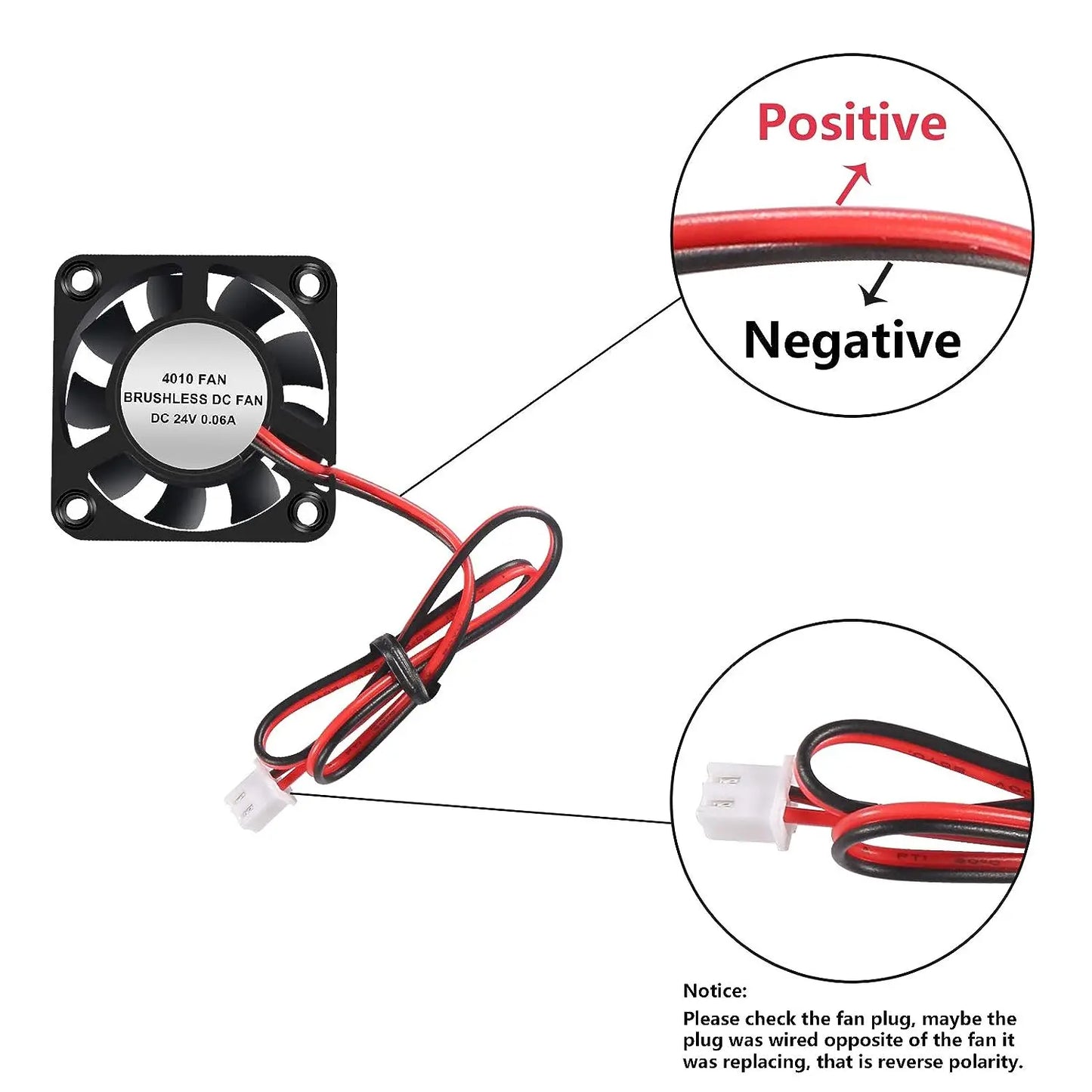4PCS 3D Printer Cooling Fan - 4010 Blower, 40x40x10mm, Hydraulic Bearing Brushless DC - 12V 24V Cooling Fans