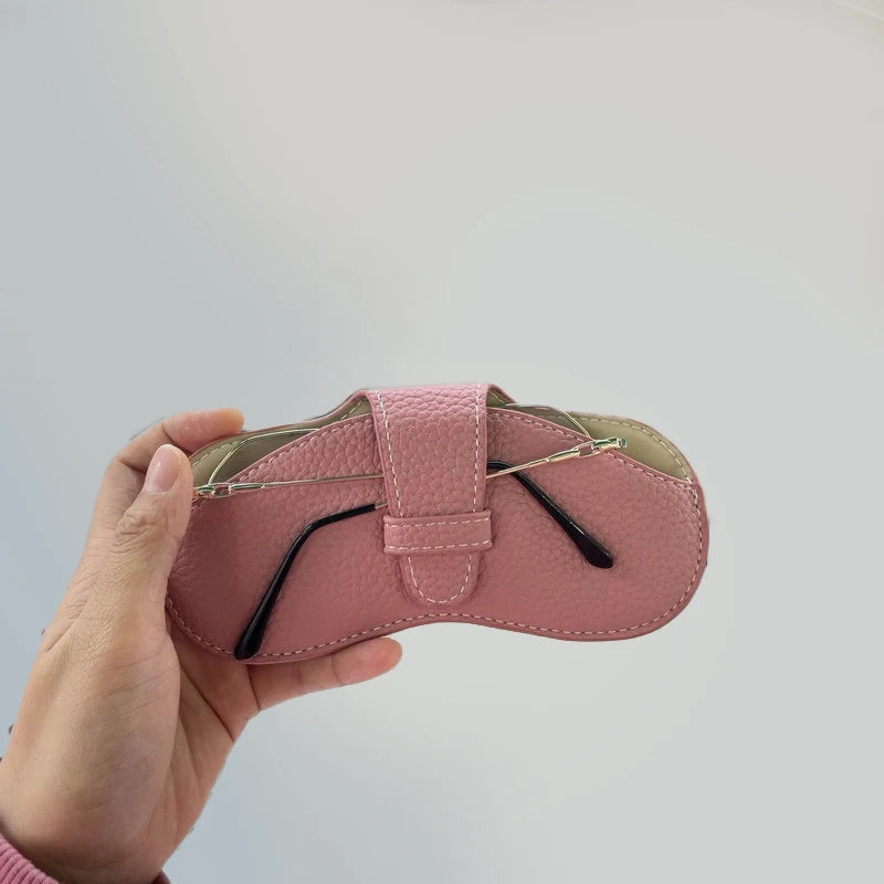 Women’s Leather Soft Glasses Case – Portable Sunglasses Protector Pouch Fashion Eyewear Storage Bag Accessory