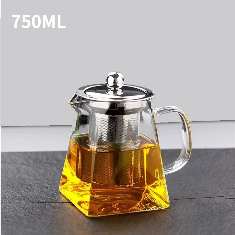 Glass Teapot with Infuser Tea Set - Kettle Maker Jug for Home, Kitchen, Dining & Bar Teaware