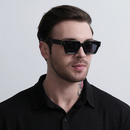 Ruiao 2024 Luxury Premium Designer Sunglasses – Black Square Shades for Men & Women