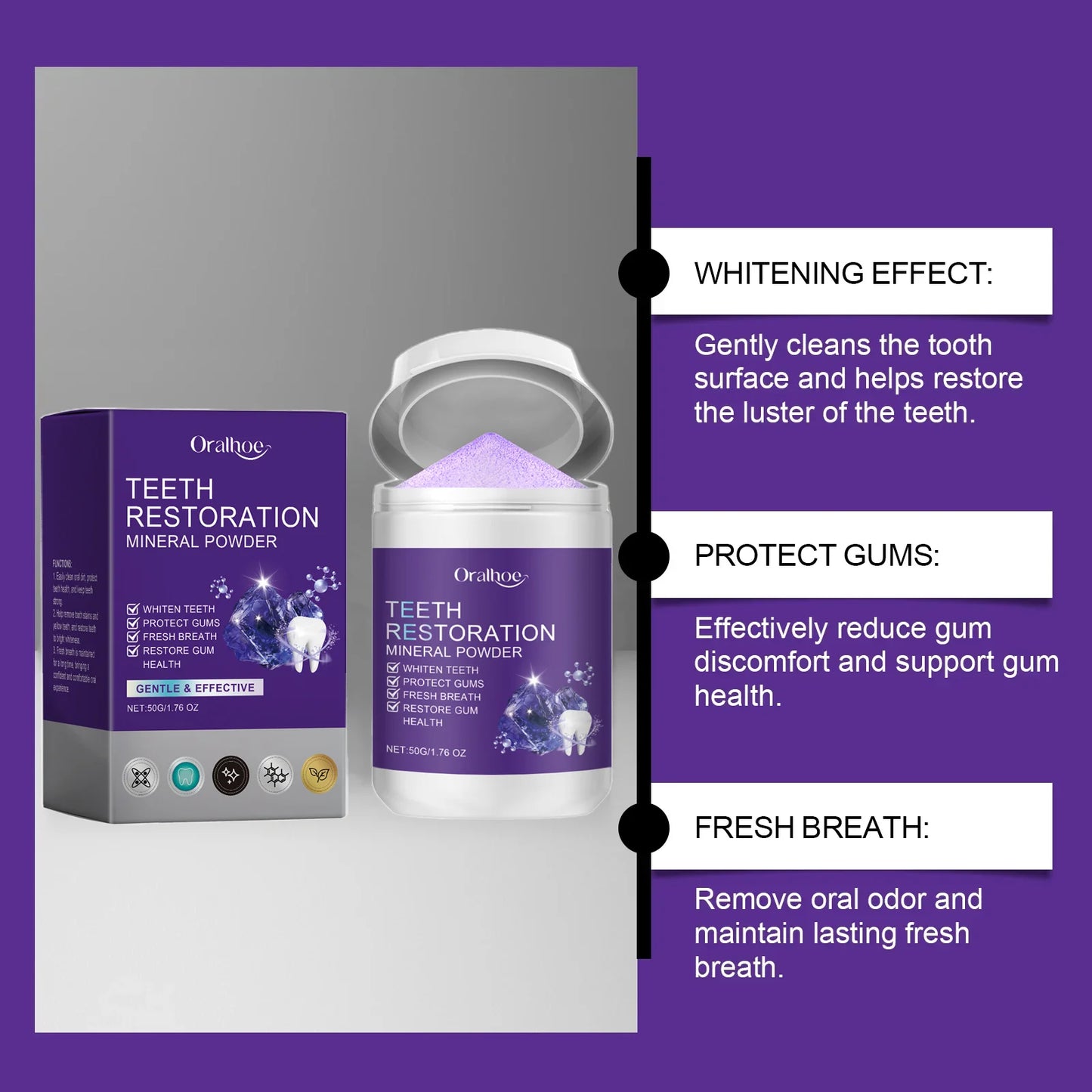 Teeth Restoration Mineral Powder – Enamel Repair & Tooth Strengthening Formula