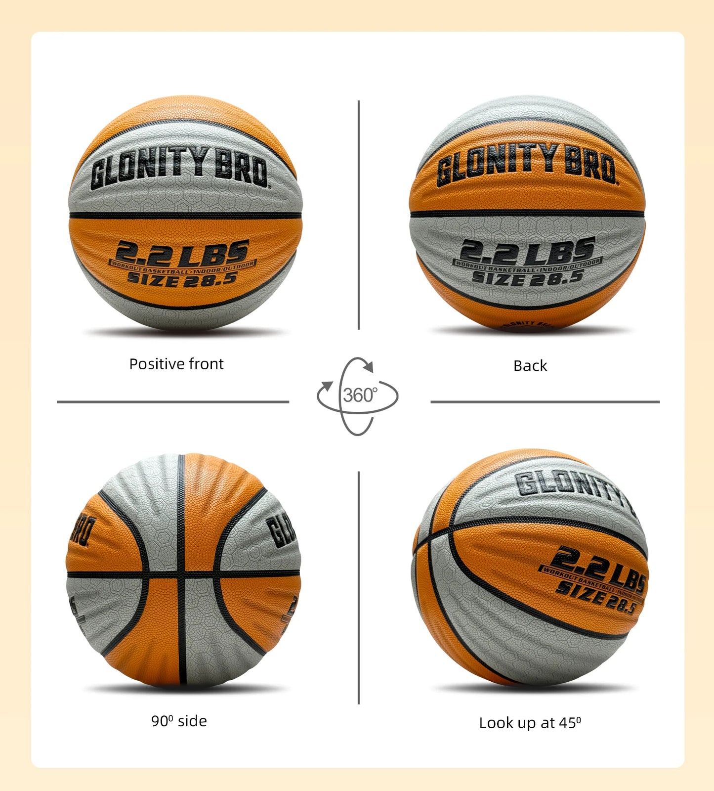 Heavy Weighted Basketball 28.5"/29.5" – Non-Slip Training Ball for Dribbling, Passing & Rebounding