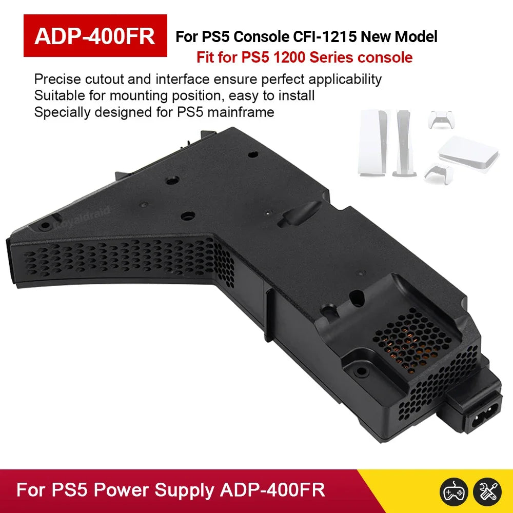 Replacement Internal AC Adapter Power Supply for PS5 CFI-1215 — ADP-400DR/ADP-400ER/ADP-400FR