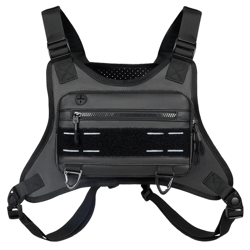 Sports Chest Bag – Lightweight Waterproof Running Vest with Pocket, Phone Holder & Large Capacity Tactical Front Pack