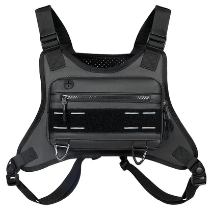 Sports Chest Bag – Lightweight Waterproof Running Vest with Pocket, Phone Holder & Large Capacity Tactical Front Pack
