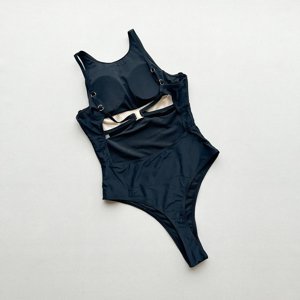 Vintage Black One-Piece Bikini Swimsuit 2026 – Women’s Push-Up Monokini Swimwear Bathing Suit Beachwear Swimming Costume