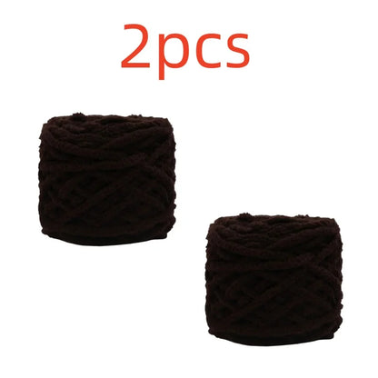 100g Chenille Knitting Yarn – Soft Thick Cotton Ice Strip Wool for DIY Hand Knitting Scarves & Crafts