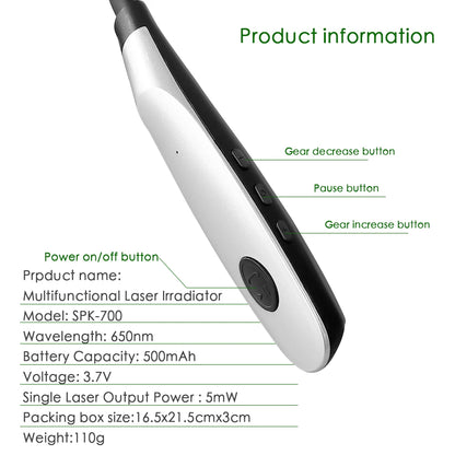 Portable Nasal and Ear Canal Laser Irradiator – Rechargeable 650nm Neck-Hanging Laser for Tinnitus Reduction