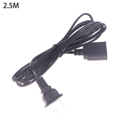 AC Power Cord with ON/OFF Switch - Two-Pin Plug Extension Cable Adapter for Home & Electronics