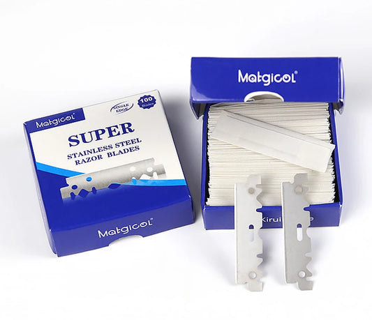 Single-Sided Razor Blades - 30/50/100/200pcs Professional Manual Shaving Blades for Men Barber Grooming Tool