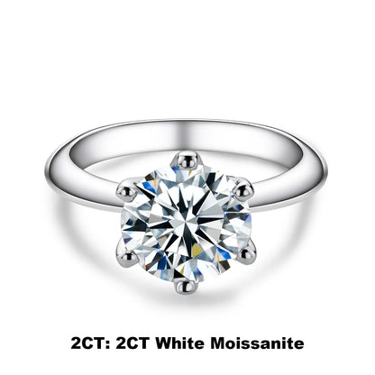 AnuJewel D Color Moissanite Engagement Ring 1–5ct — 925 Sterling Silver Gold-Plated Solitaire Ring for Women, Wholesale