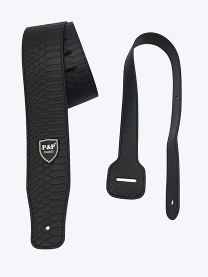Vintage 2.5 Inch Guitar Strap - Adjustable Soft Embroidered Belt for Classical & Bass Guitars, Music Accessories