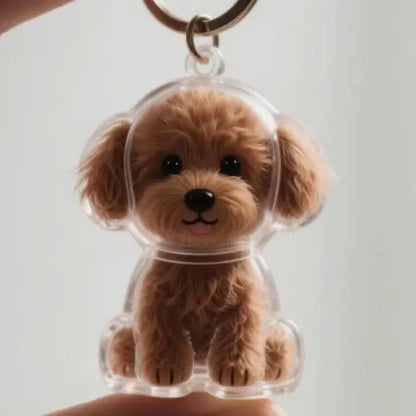 Cute Dog Hair Storage Pendant Keychain – Couple Bag Charm, Car Keychain Jewelry, Souvenir Gift & Decoration Accessory