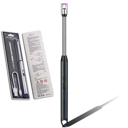 USB Rechargeable Windproof Arc Lighter – Electric Plasma Ignition Tool for Gas Stoves, Candles, BBQ & Outdoor Camping Use