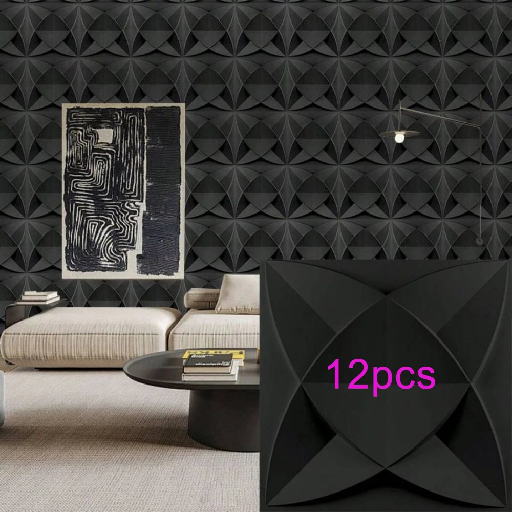 KUUJOJO 3D Textured Wall Panels – Indoor Wall Decoration for Living Room, Bedroom, Hotel, Office, Tape