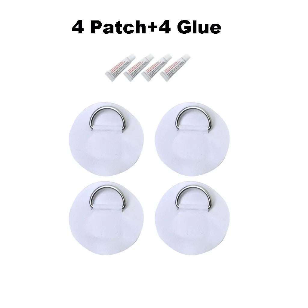 6.5CM D-Ring PVC Patch – Inflatable Boat, Kayak, SUP, Dinghy & Canoe Rope Ring Attachment