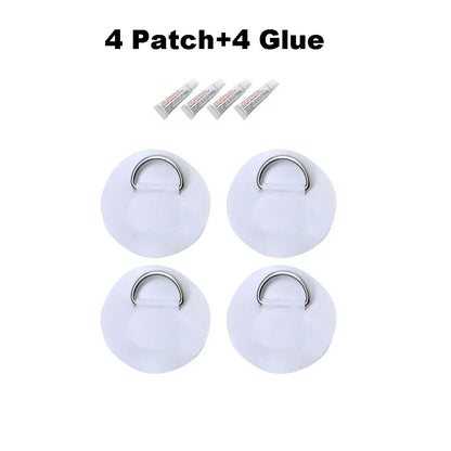 6.5CM D-Ring PVC Patch – Inflatable Boat, Kayak, SUP, Dinghy & Canoe Rope Ring Attachment