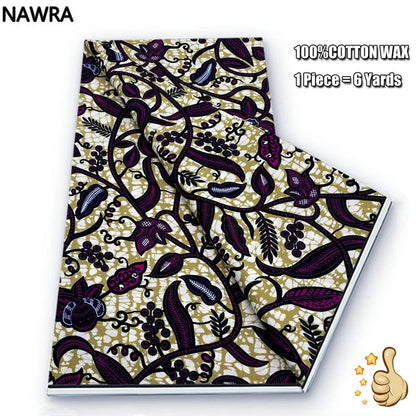 100% Cotton African Wax Print Fabric - High Quality Original Real Wax Ankara Batik Pagne Nigeria Style Sewing Fabric