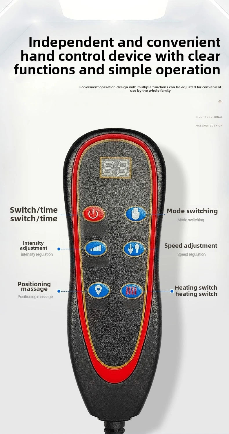 Multifunctional Electric Lumbar Traction Massage Mattress Cushion – Full Body Vibrations for Shoulder, Neck, Waist, and Back with Removable Cover