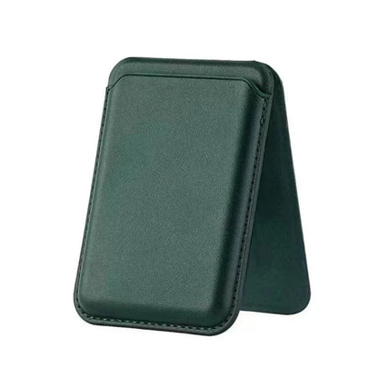 Strong Magnetic Leather Wallet Case with Hidden Stand for MagSafe – Card Holder Cover for iPhone 15 Pro Max, 14 & 13 Pro Max