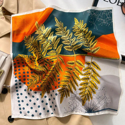 New 2024 Pashmina Scarf – 100% Mulberry Silk Small Shawl, Summer Beach Poncho, Women’s Hijab, Bandana & Kerchief 53x53cm