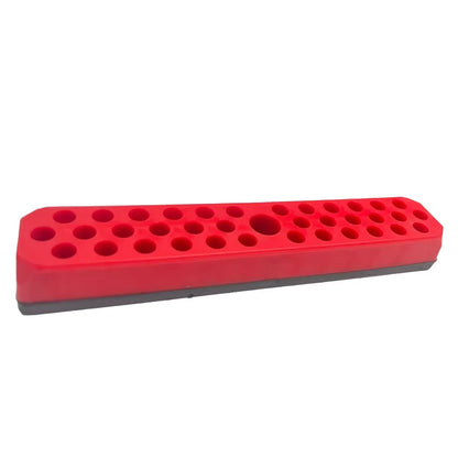 43-Hole Magnetic Screwdriver Bit Storage Box - 1/4-Inch Hex Bit Holder for Toolboxes and Drill Bit Storage
