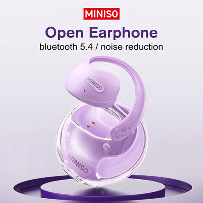 MINISO X15Pro Translator Bluetooth Earphones — Wireless Headset for Travel & Office, 5.4 AI Translation, ASMR App Compatible