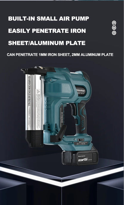 Cordless 18GA Nail & Staple Gun — 2-in-1 Nailer/Stapler, Makita Battery Compatible, 2 Modes, 500 Nails & Staples (Battery Not Included)