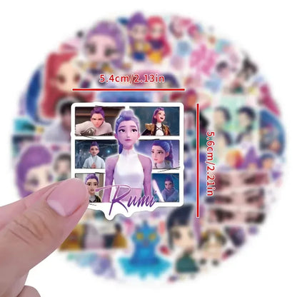 55-170PCS K-Pop Demon Hunters Anime Stickers – Waterproof DIY Decoration for Boys, Girls & Fans Gift