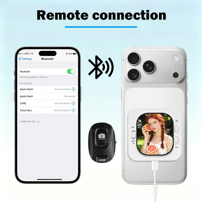 Phone Vlog Selfie Monitor - Rear Camera Screen Holder Clip Mount for iPhone Live Streaming