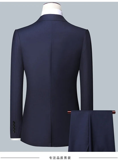 2024 Men's 3-Piece Suit Set – Blazer, Vest & Trousers | Formal Business & Wedding Outfit M-6XL