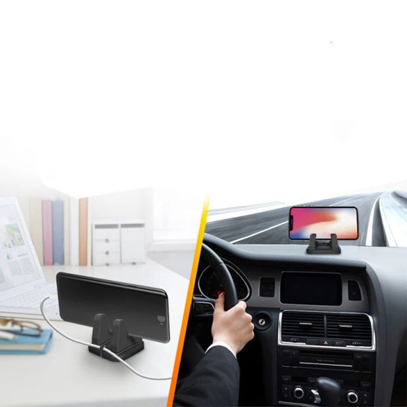 360 Degree Rotatable Car Phone Holder - Stick to Dashboard Silicone Bracket, Stable GPS Stand, Dashboard Phone Support